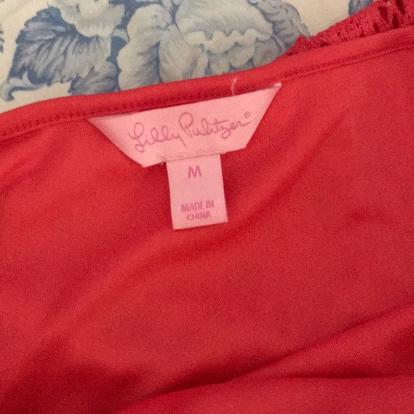 Topanga Tunic Dress in Island Coral Breakers Lace - Picture 4 of 4